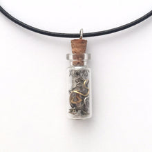 time in a bottle necklace - black